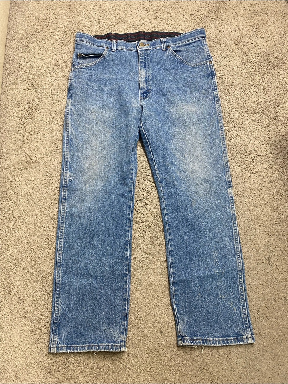 Wrangler Men's Straight Jeans in Blue Denim 36x29 Comfort Flex Waist #5